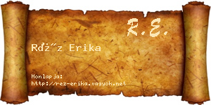 Réz Erika névjegykártya